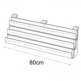 3 tier 80cm greeting card rack slatwall