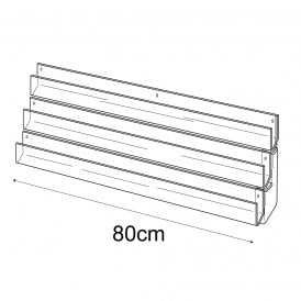 3 tier 80cm greeting card rack wall fixing