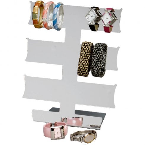 3 tier T-bar watch and bracelet display stand jewellery holder