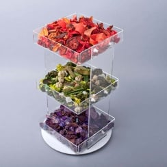 3 tray spinner-counter   (acrylic spinner trays)