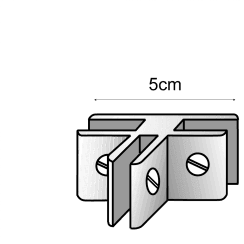 3 way square edge panel connector