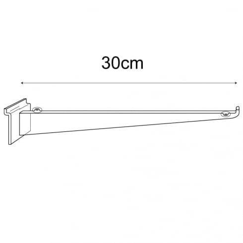 30cm bracket-slatwall   (slatwall shelf bracket)