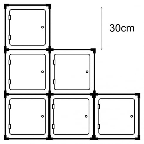 30cm cube with door kit 2   (acrylic cube display cases)