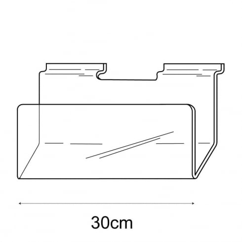 30cm deep greeting card rack slatwall