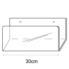 30cm deep greeting card rack wall fixing