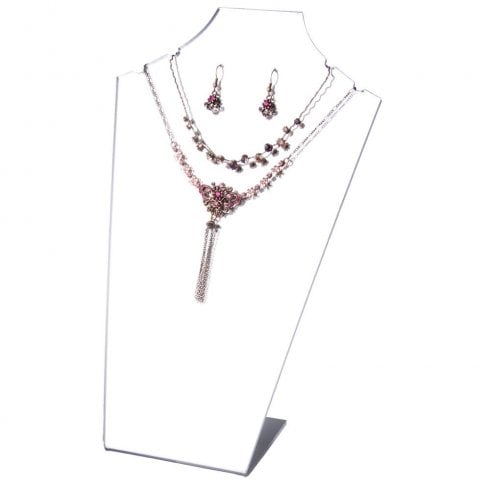 30cm necklet: flat front bust pendant and necklace jewellery display stand