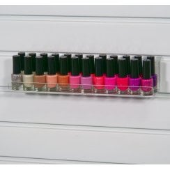 30cm shallow lipped slatwall shelf