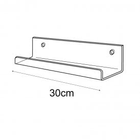 30cm shallow lipped wall fixing shelf