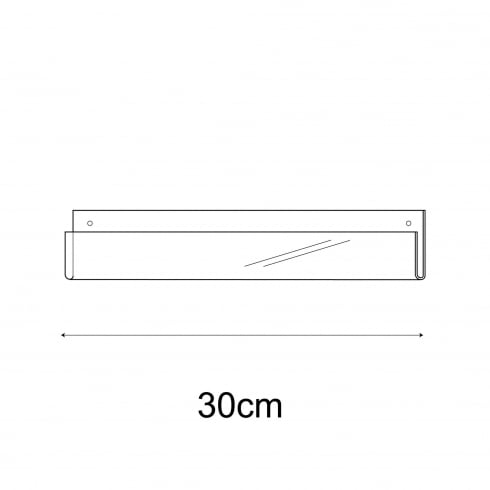 30cm single greeting card (0.5cm capacity) rack wall fixing