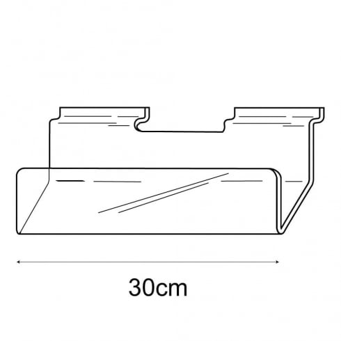 30cm standard greeting card rack slatwall