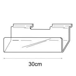 30cm standard greeting card rack slatwall