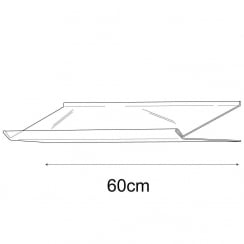 31cmx60cm lipped sloping display-slatwall   (slatwall acrylic shelf)