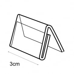 3cm showcard tent: pack of 10   (sign holder & pricing system)