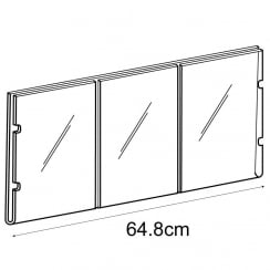 3x A4 portrait sign holder-cable fixing (hanging sign holder: cable system)