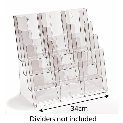 4 tier A4 landscape leaflet holder counter standing