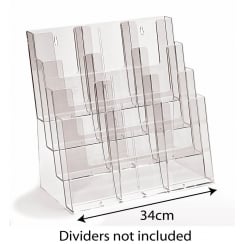 4 tier A4 landscape leaflet holder counter standing
