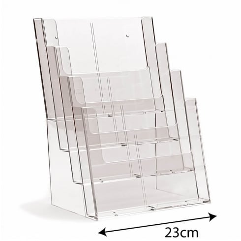 4 tier A4 portrait leaflet holder counter standing
