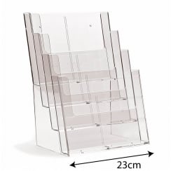 4 tier A4 portrait leaflet holder counter standing