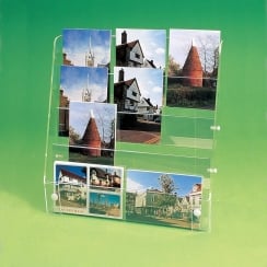 4 tier postcard display counter standing and wall fixing