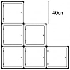 40cm cube with door kit 2   (acrylic cube display cases)