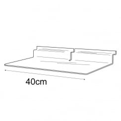 40cm floating slatwall shelf