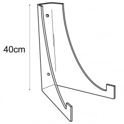 40cm plate stand- acrylic wall fixing plate stand