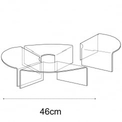 46cm circular display: set of 4   (circular risers )