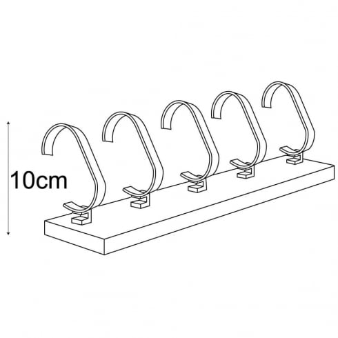 5 pair watch display using C-clips