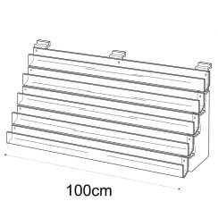 5 tier 100cm greeting card rack slatwall