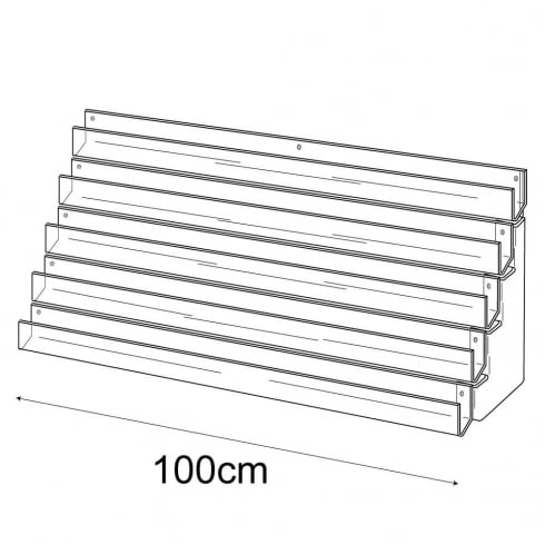 5 tier 100cm greeting card rack wall fixing