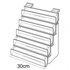 5 tier 30cm greeting card rack slatwall