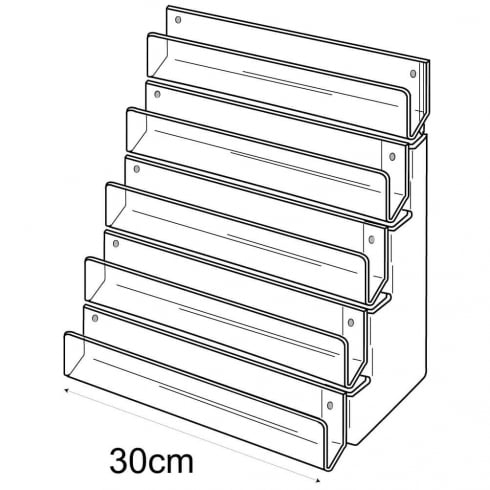 5 tier 30cm greeting card rack wall fixing