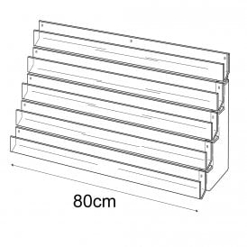 5 tier 80cm greeting card rack wall fixing