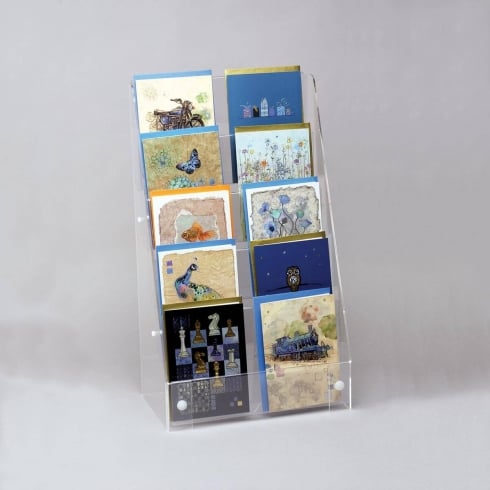 5 tier greeting card display counter standing and wall fixing