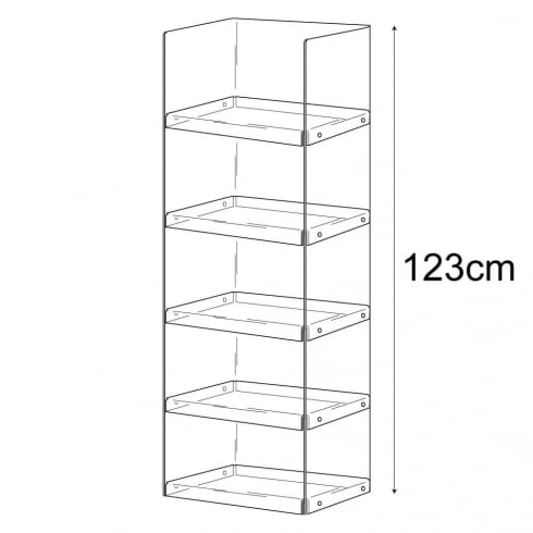 5 tier newspaper magazine brochure display floor stand