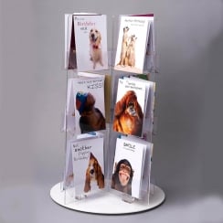 5" x 7" 24 pocket greeting card display counter standing spinner
