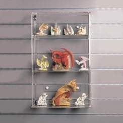 59cm lockable deep display case wall fixing