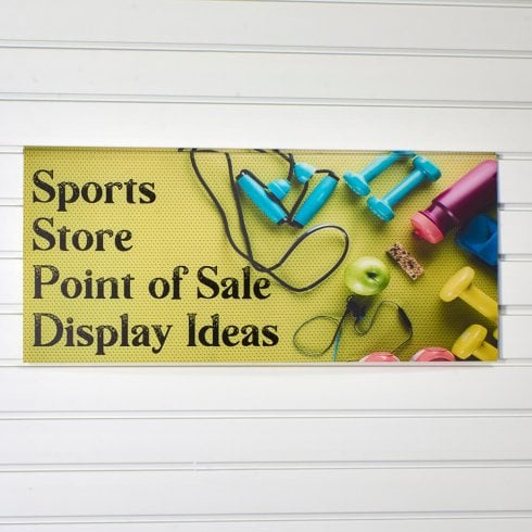 60 x 20cm Printed Sign: Slatwall