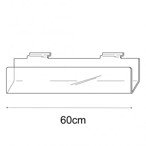 60cm deep greeting card rack slatwall