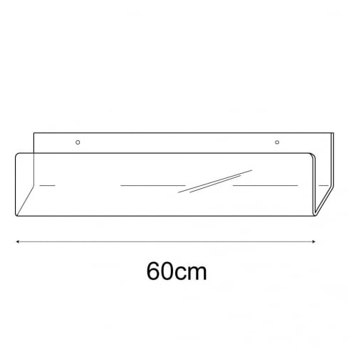 60cm deep greeting card rack wall fixing