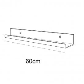 60cm shallow lipped wall fixing shelf