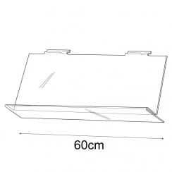 60cm shirt display-slatwall   (slatwall acrylic shelf)