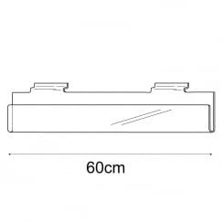 60cm single greeting card (0.5cm capacity) rack slatwall