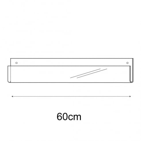 60cm single greeting card (0.5cm capacity) rack wall fixing