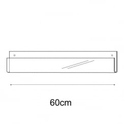 60cm single greeting card (0.5cm capacity) rack wall fixing