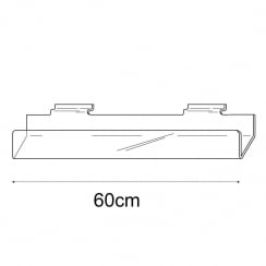 60cm standard greeting card rack slatwall