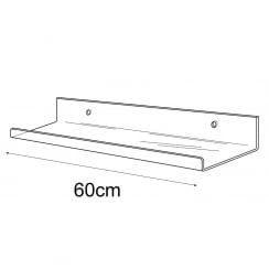 60cm standard lipped wall fixing shelf