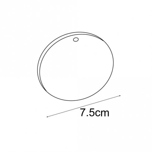 7.5cm blank circle key ring
