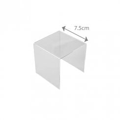 7.5cm three sided stand (clear)