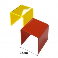 7.5cm three sided stand  (various colours)